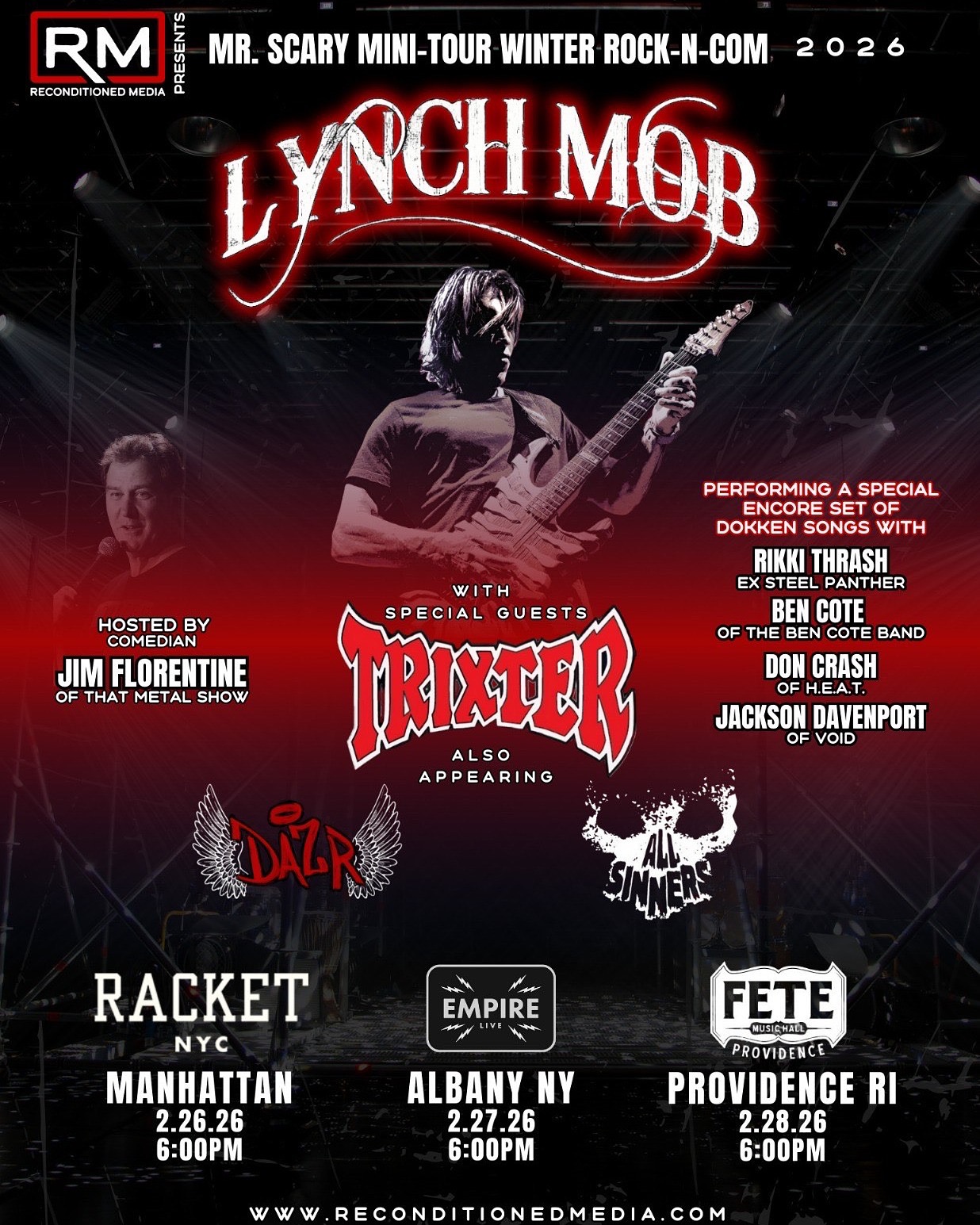Lynch Mob Mr. Scary Mini Tour Winter Rock-N-Com Tour Poster 2026